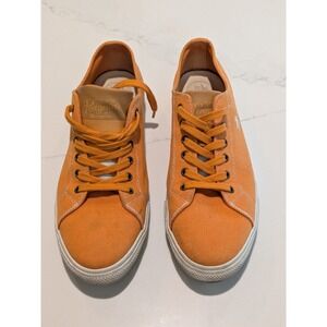 Original Penguin Men's Sam Stripe Classic Lace Up Canvas Orange Shoes Size 12